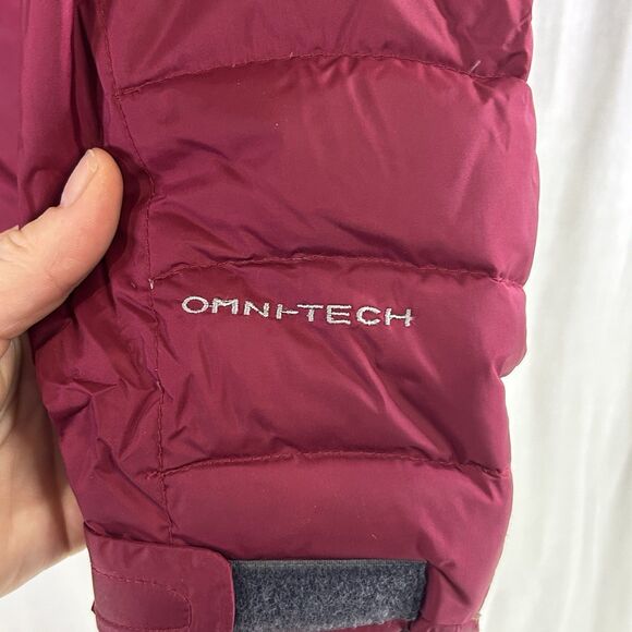 Columbia Women's Down Puffer Ski Jacket Parka Fleece Lined Hood Red Medium - Picture 4 of 15